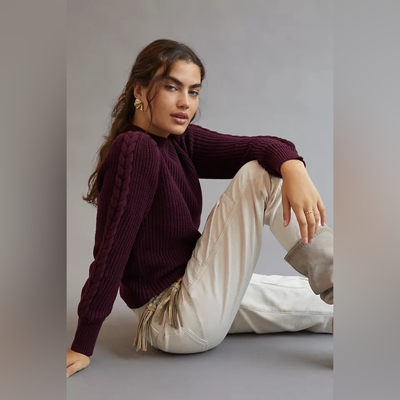 NWT Anthropologie Cable-Knit Sweater - Picture 2 of 12